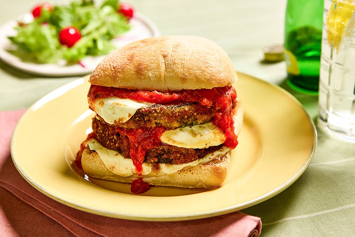 Eggplant parm burger