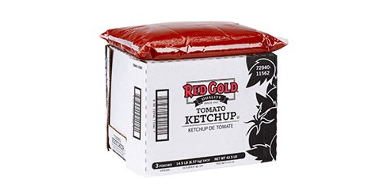 Red Gold also offers ketchup in a 114oz pouch and a 1.5 gallon pouch 