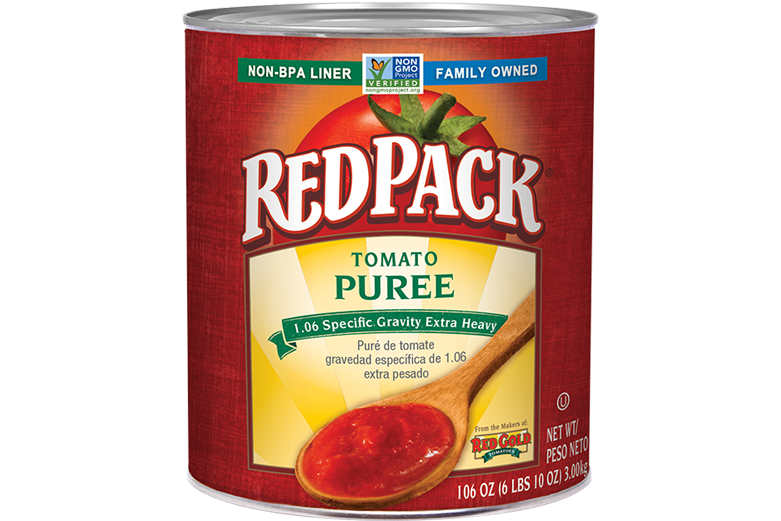 RPKH69X_RedPack_TomatoPuree_1.06SpecificGravityExtraHeavy_#10Can_106OZ_Foodservice