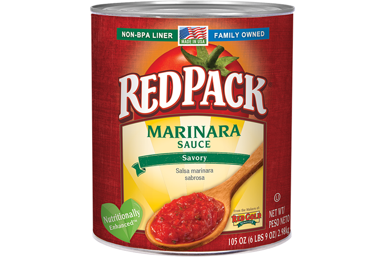 RPKNA9E_RedPack_MarinaraSauce_Savory_NutritionallyEnhanced_#10Can_105OZ_Foodservice