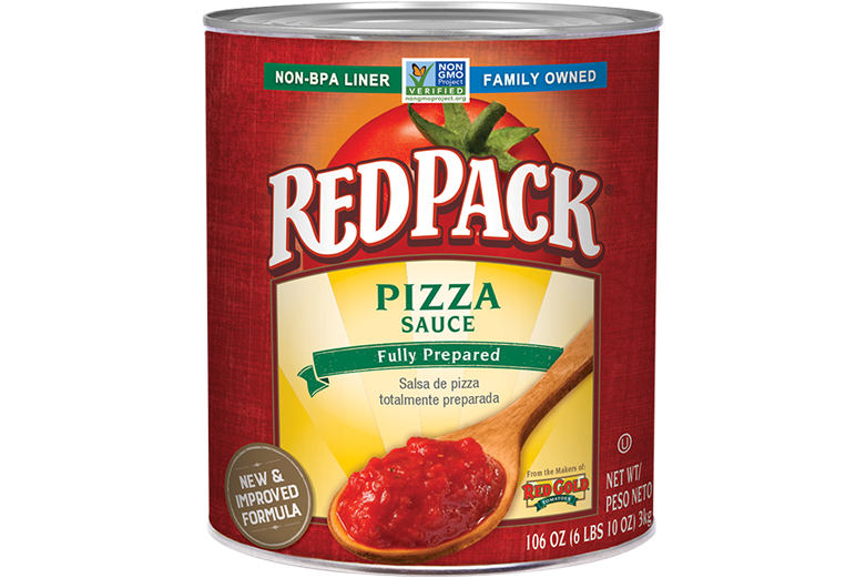 RPKIL9R_RedPack_PizzaSauce_FullyPrepared_New&ImprovedFormula_#10Can_106OZ_Foodservice