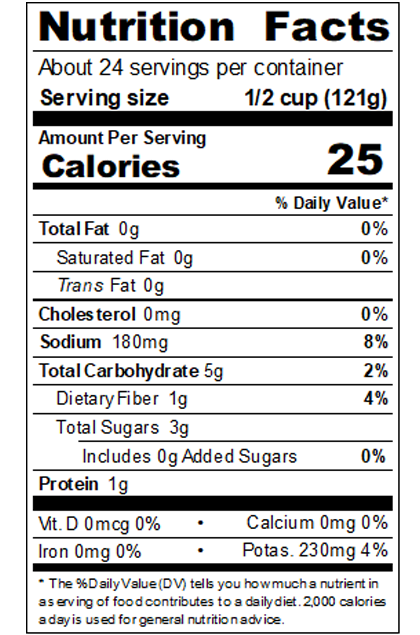 REDBY99_RedGold_DicedTomatoes_1_CutInJuice_#10Can_102OZ_Nutrition Label