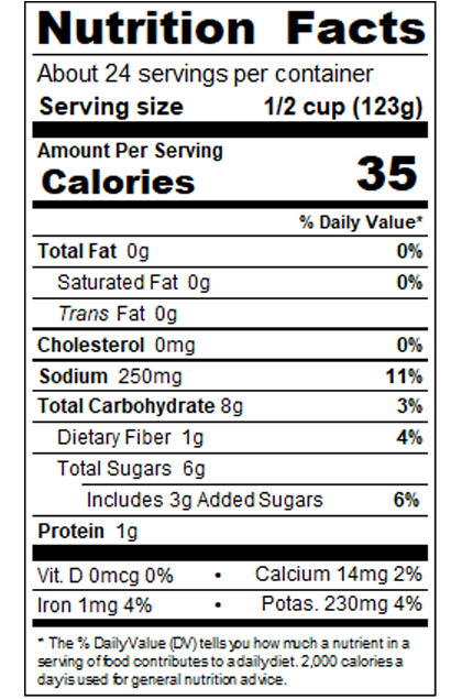 RPKCA99_RedPack_StewedTomatoesSlicedInJuice_#10Can_102OZ_Nutrition
