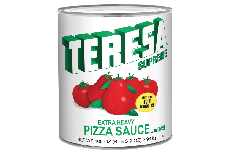 An image of a 105 oz can of Teresa Pizza Sauce.