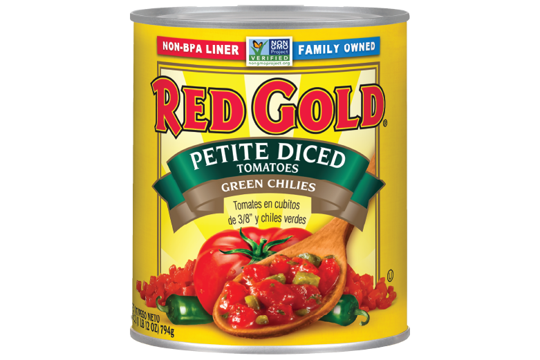 28 oz Red Gold Diced Tomatoes & Green Chilies