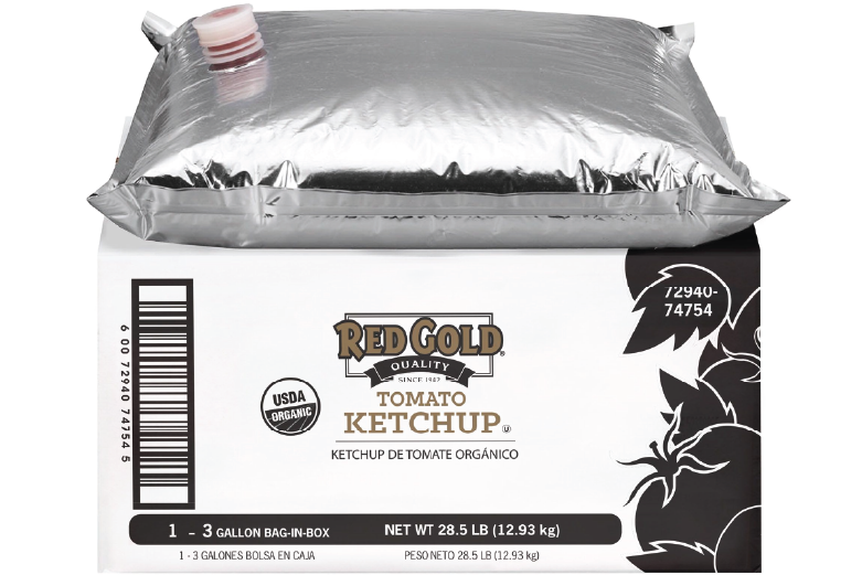 REDYV3G_RedGold_OrganicKetchup_Pouch_3gal_Foodservice